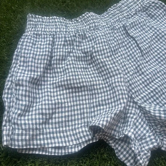 Reformation Réformation Mila Linen Shorts Women’s Medium Blue and White - Picture 3 of 7